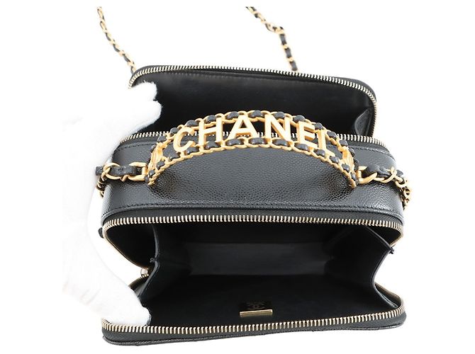 Bolso de Hombro Chanel Matelassé Vanity Chain Negro - vista 6