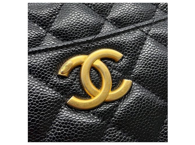 Bolso de Hombro Chanel Matelassé Vanity Chain Negro - vista 7