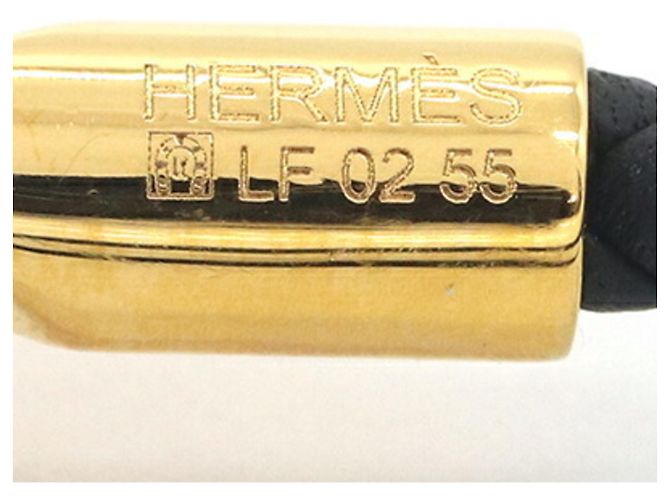 Hermès Pulsera Charm Glenan Godronne Hermes Negro - vista 4