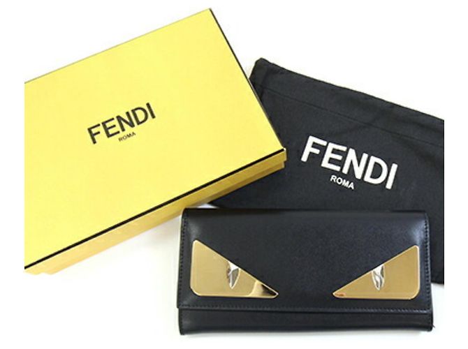 Fendi Bi-fold Long Wallet Schwarz - Ansicht 10