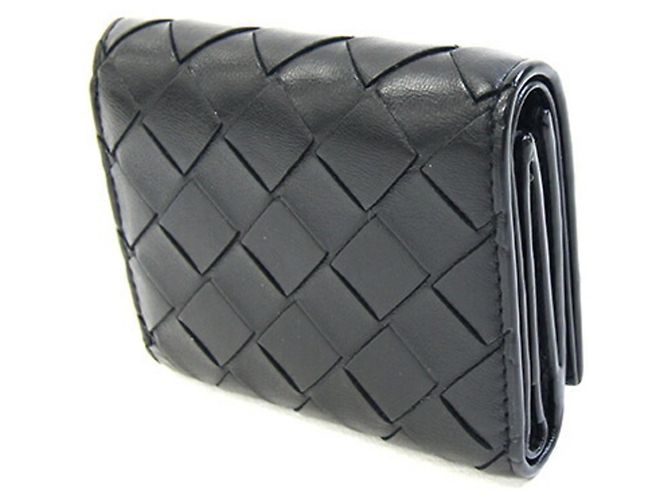 Bottega Veneta Intrecciato Tri-Fold Wallet Schwarz - Ansicht 2