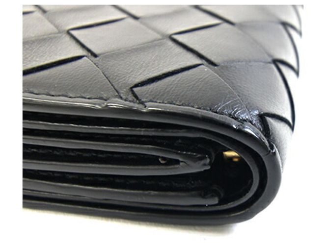 Bottega Veneta Intrecciato Tri-Fold Wallet Schwarz - Ansicht 7