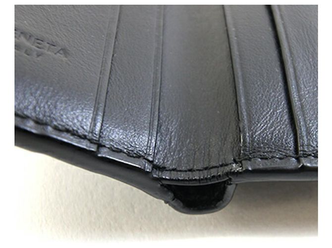 Bottega Veneta Intrecciato Tri-Fold Wallet Schwarz - Ansicht 8