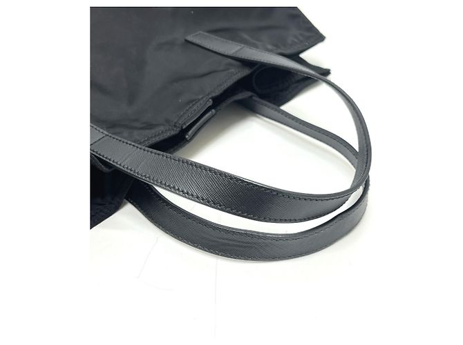 Borsa Tote Prada VA905A Logo Car Motif Nero - vista 10