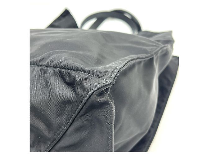 Borsa Tote Prada VA905A Logo Car Motif Nero - vista 7