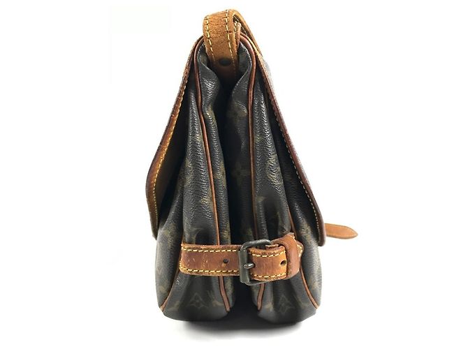 Borsa Louis Vuitton Monogram Saumur 30 con patta Marrone - vista 3