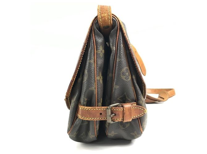 Borsa Louis Vuitton Monogram Saumur 30 con patta Marrone - vista 4
