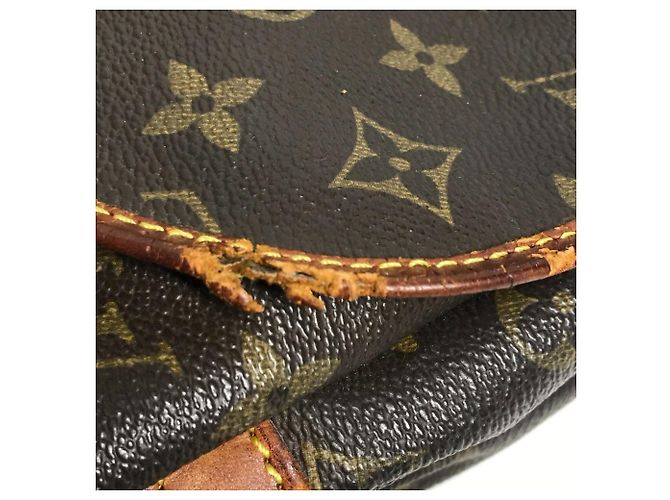 Borsa Louis Vuitton Monogram Saumur 30 con patta Marrone - vista 8