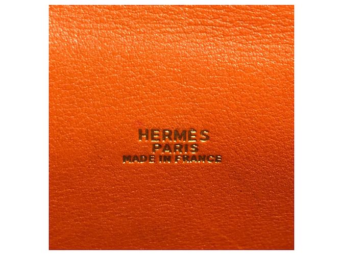 Hermès Hermes Vintage Baldo Golf Mini Flap Tasche Orange - Ansicht 12