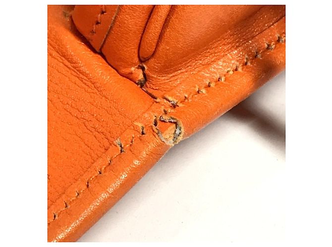 Hermès Hermes Vintage Baldo Golf Mini Flap Tasche Orange - Ansicht 14