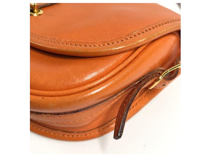 Hermès Hermes Vintage Baldo Golf Mini Flap Tasche Orange - Ansicht 7