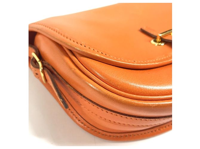 Hermès Hermes Vintage Baldo Golf Mini Flap Tasche Orange - Ansicht 8