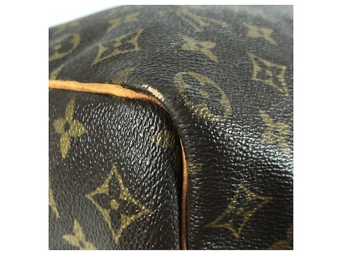 Borsa Louis Vuitton Monogram Keepall Bandoulière 50 Marrone - vista 10