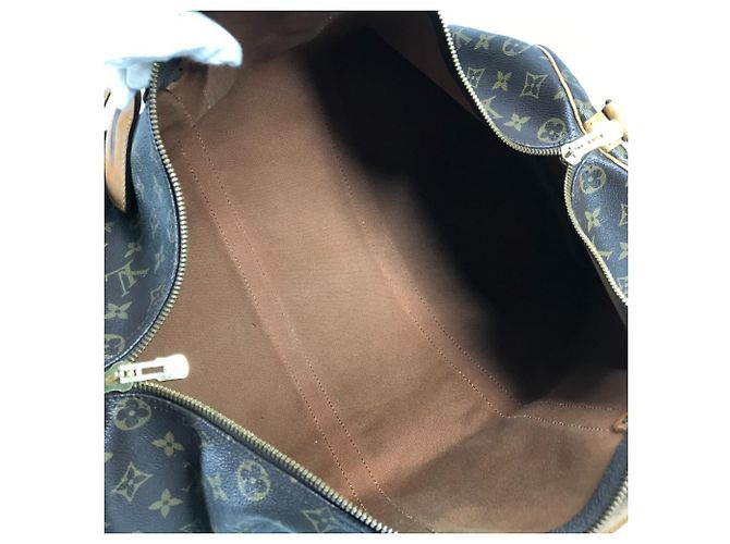Borsa Louis Vuitton Monogram Keepall Bandoulière 50 Marrone - vista 13