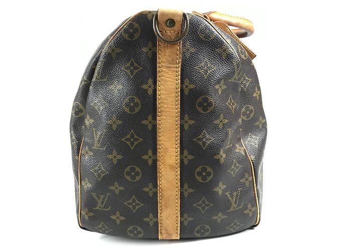 Borsa Louis Vuitton Monogram Keepall Bandoulière 50 Marrone - vista 4