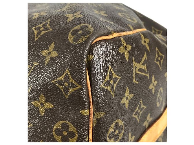 Borsa Louis Vuitton Monogram Keepall Bandoulière 50 Marrone - vista 6