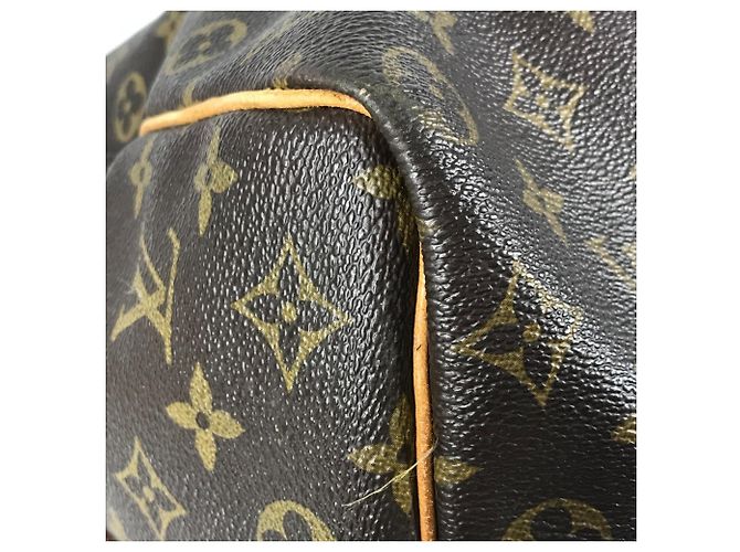 Borsa Louis Vuitton Monogram Keepall Bandoulière 50 Marrone - vista 7