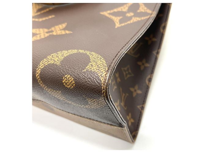 Borsa Tote 2-Way Louis Vuitton OnTheGo MM Marrone - vista 9