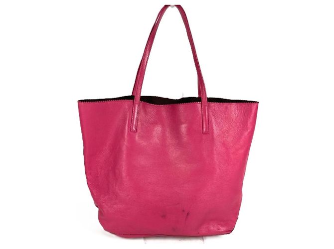 Borsa a tracolla tote Loewe Nappa Anagram Logo Rosa - vista 2