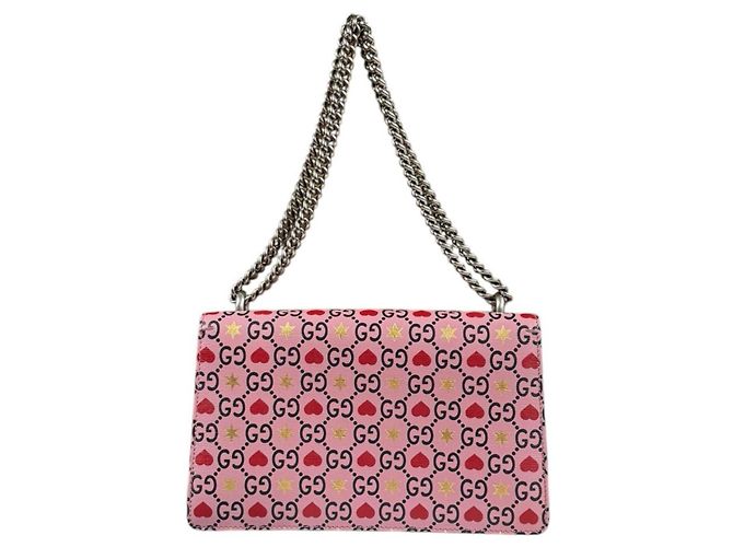 Borsa a Spalla Gucci Valentine Heart Dionysus Rosa - vista 3