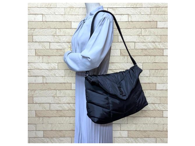 Borsa a tracolla Saint Laurent Loulou Puffer Nero - vista 2