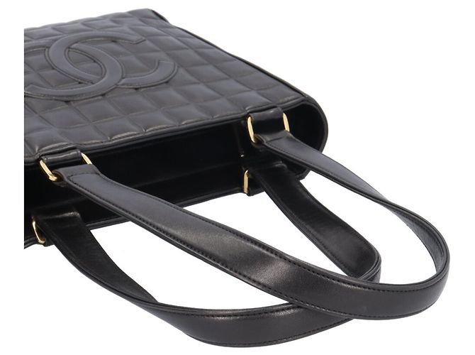 Borsa a Spalla Chanel Chocolate Bar Nero - vista 12