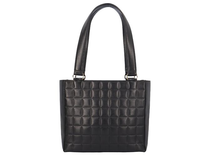 Borsa a Spalla Chanel Chocolate Bar Nero - vista 3