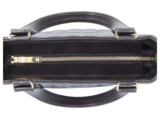 Borsa a Spalla Chanel Chocolate Bar Nero - vista 8