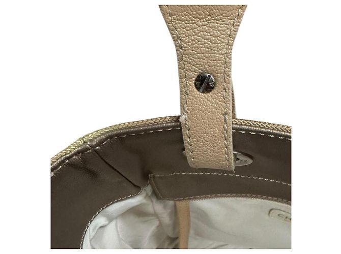 Borsa Tote Chanel Paris Biarritz PM D'oro - vista 11