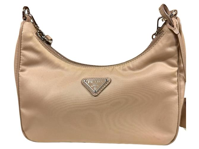 Borsa a tracolla Prada Re-Edition 2005 Beige - vista 14