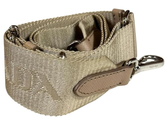 Borsa a tracolla Prada Re-Edition 2005 Beige - vista 15