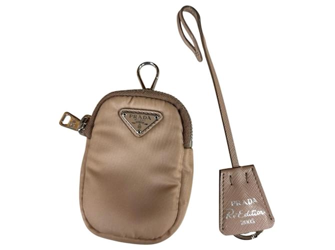 Borsa a tracolla Prada Re-Edition 2005 Beige - vista 16