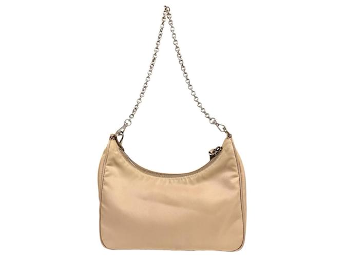 Borsa a tracolla Prada Re-Edition 2005 Beige - vista 3