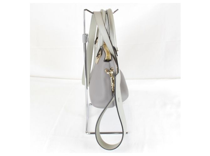 Borsa a mano in pelle grigia Chloé Marrone - vista 2