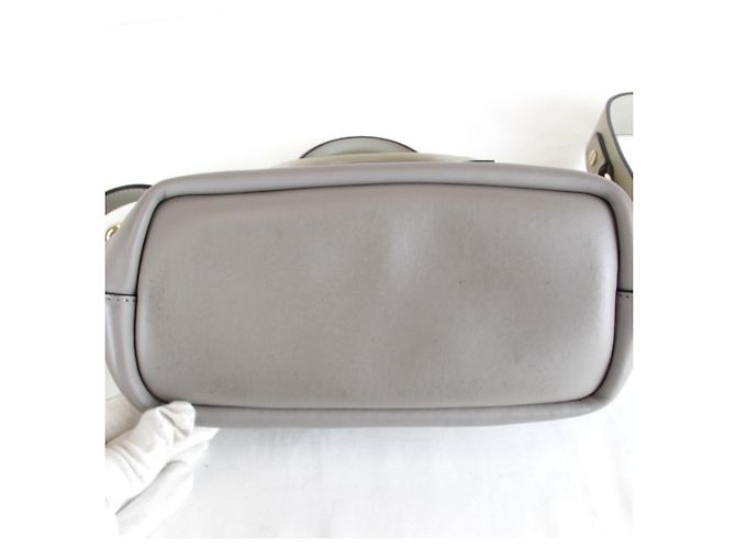 Borsa a mano in pelle grigia Chloé Marrone - vista 5