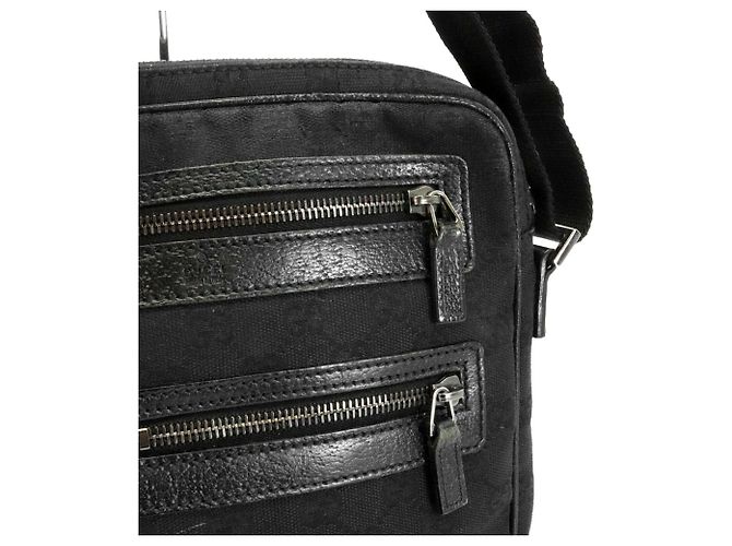 Borsa a Spalla Gucci GG Canvas Nero - vista 3