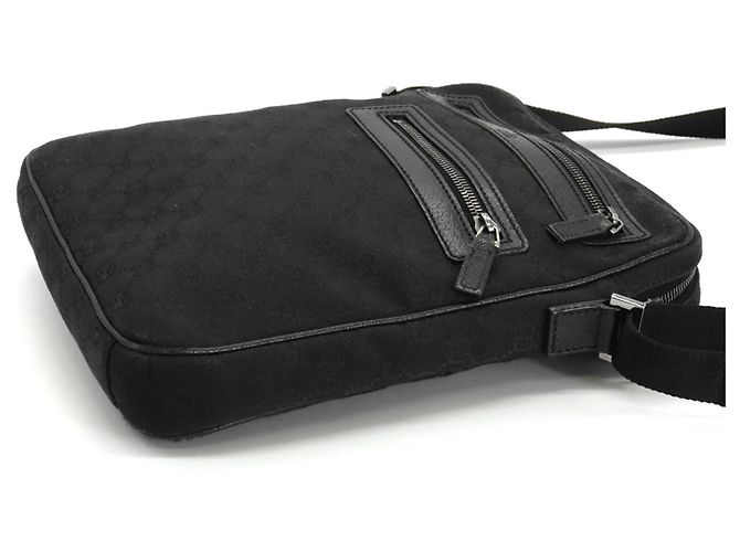 Borsa a Spalla Gucci GG Canvas Nero - vista 5