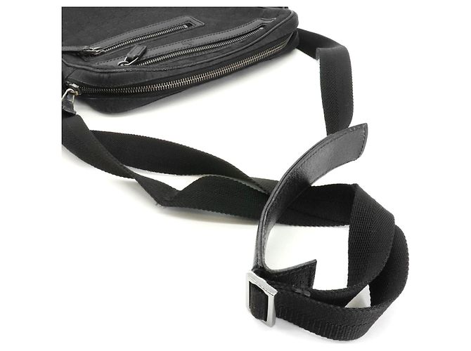 Borsa a Spalla Gucci GG Canvas Nero - vista 8