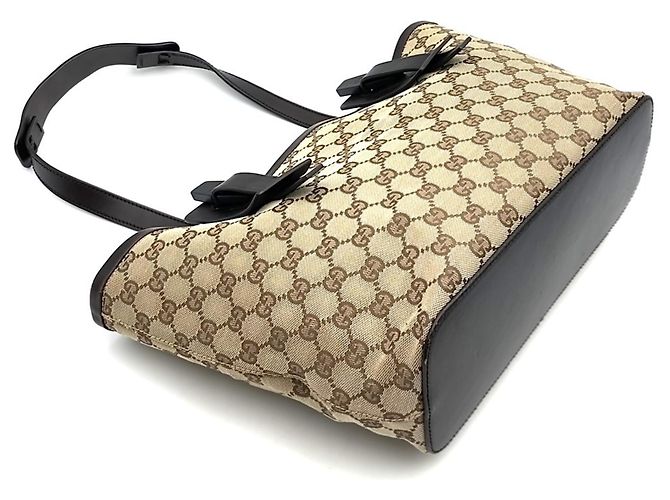 Borsa Tote Gucci GG Canvas Marrone - vista 3