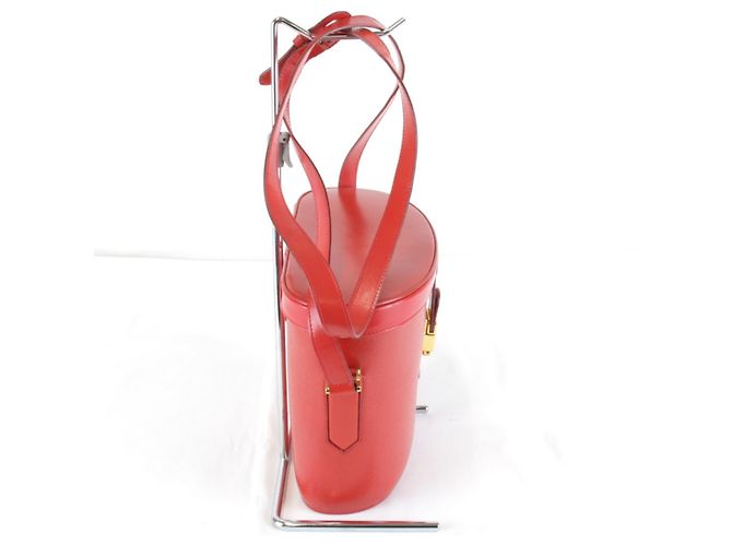 Borsa a tracolla in pelle rossa Gucci Rosso - vista 2