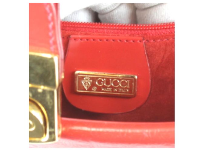 Borsa a tracolla in pelle rossa Gucci Rosso - vista 6