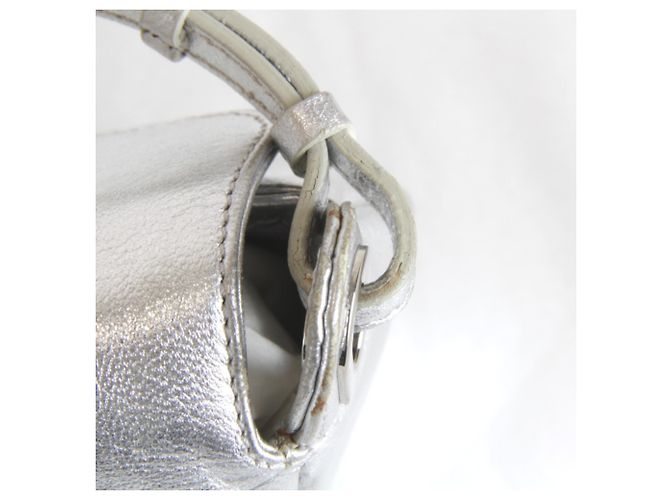 Borsa a mano in pelle argentata Jimmy Choo Argento - vista 10