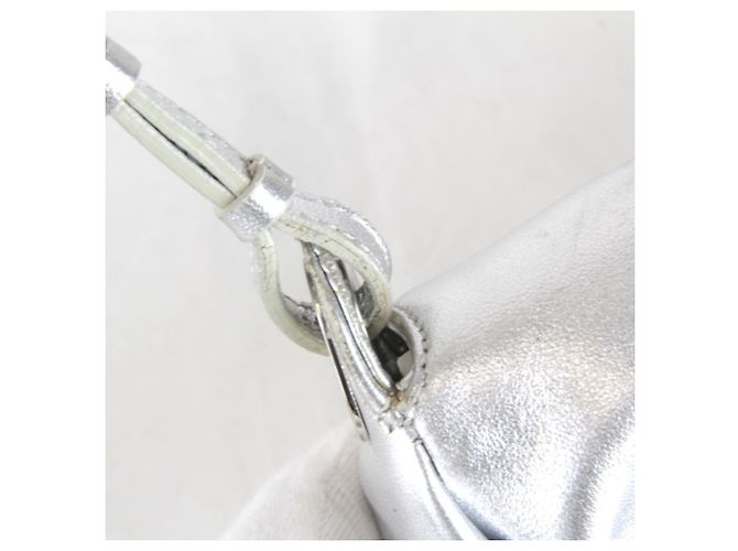 Borsa a mano in pelle argentata Jimmy Choo Argento - vista 11