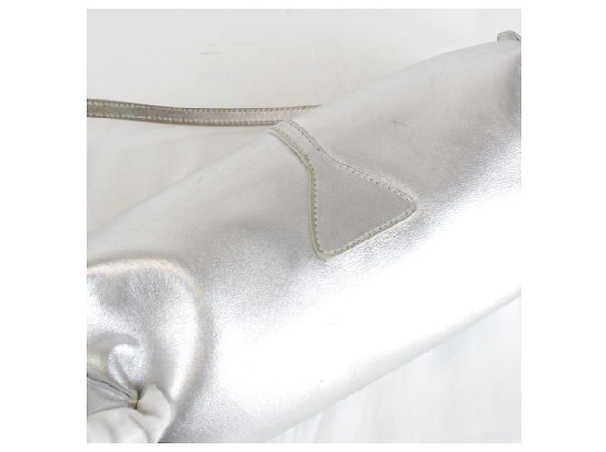 Borsa a mano in pelle argentata Jimmy Choo Argento - vista 12