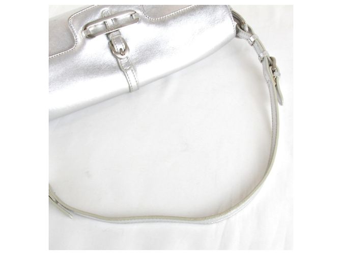 Borsa a mano in pelle argentata Jimmy Choo Argento - vista 13