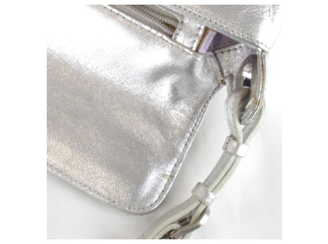 Borsa a mano in pelle argentata Jimmy Choo Argento - vista 14