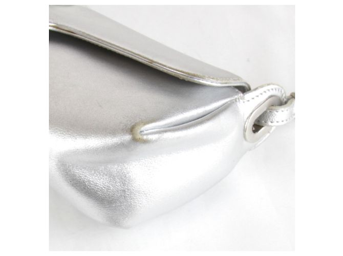 Borsa a mano in pelle argentata Jimmy Choo Argento - vista 4