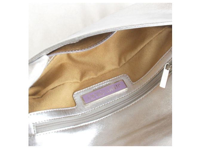 Borsa a mano in pelle argentata Jimmy Choo Argento - vista 5