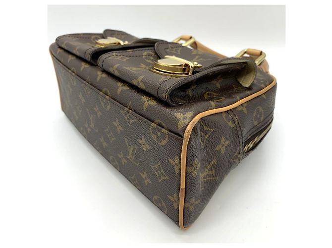 Borsa Louis Vuitton Manhattan PM Marrone Monogramma - vista 4