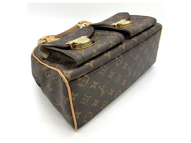 Borsa Louis Vuitton Manhattan PM Marrone Monogramma - vista 5